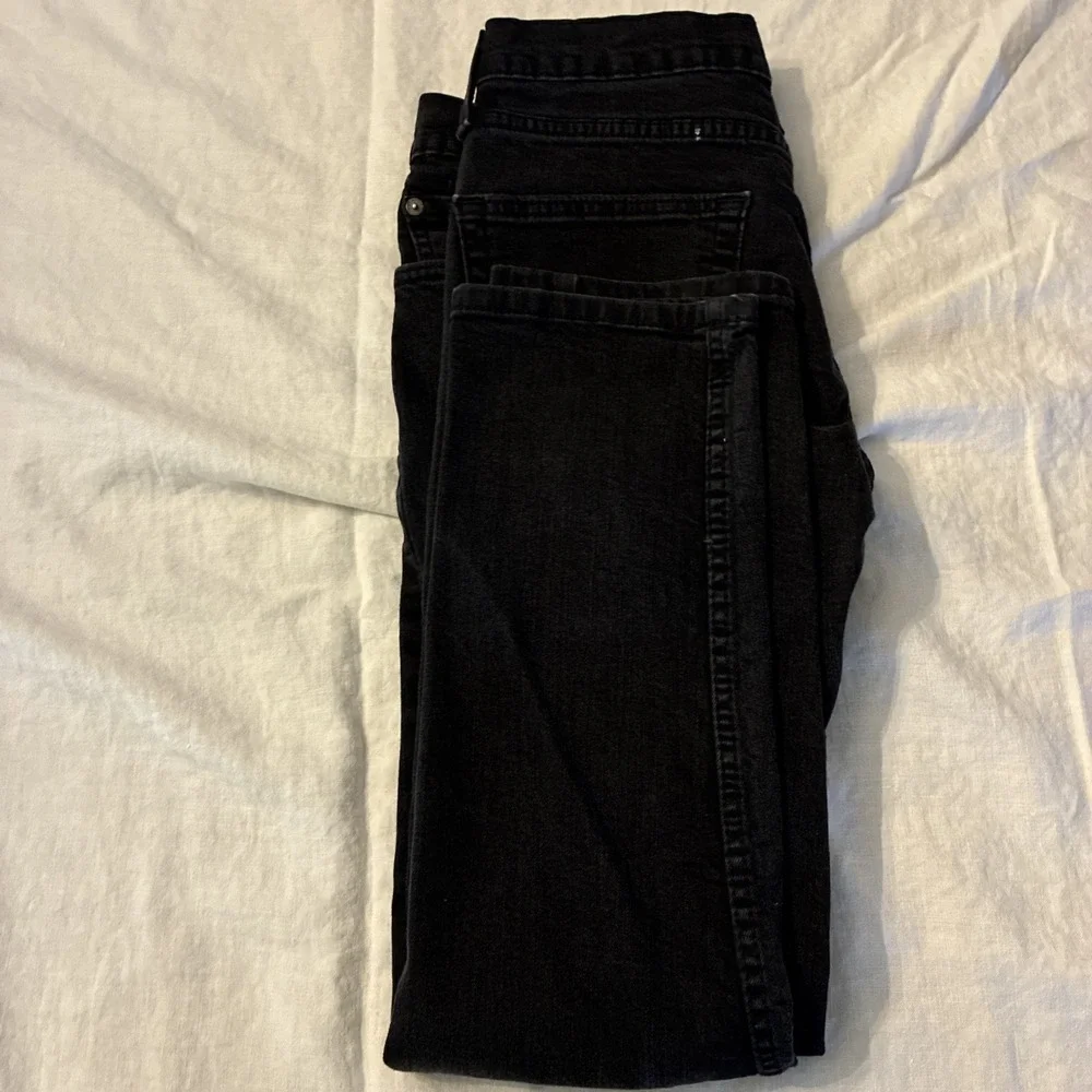 Levis Jeans Mens 31x30 Black 502 Regular Taper Stretch Zip Fly Flex Denim Pants